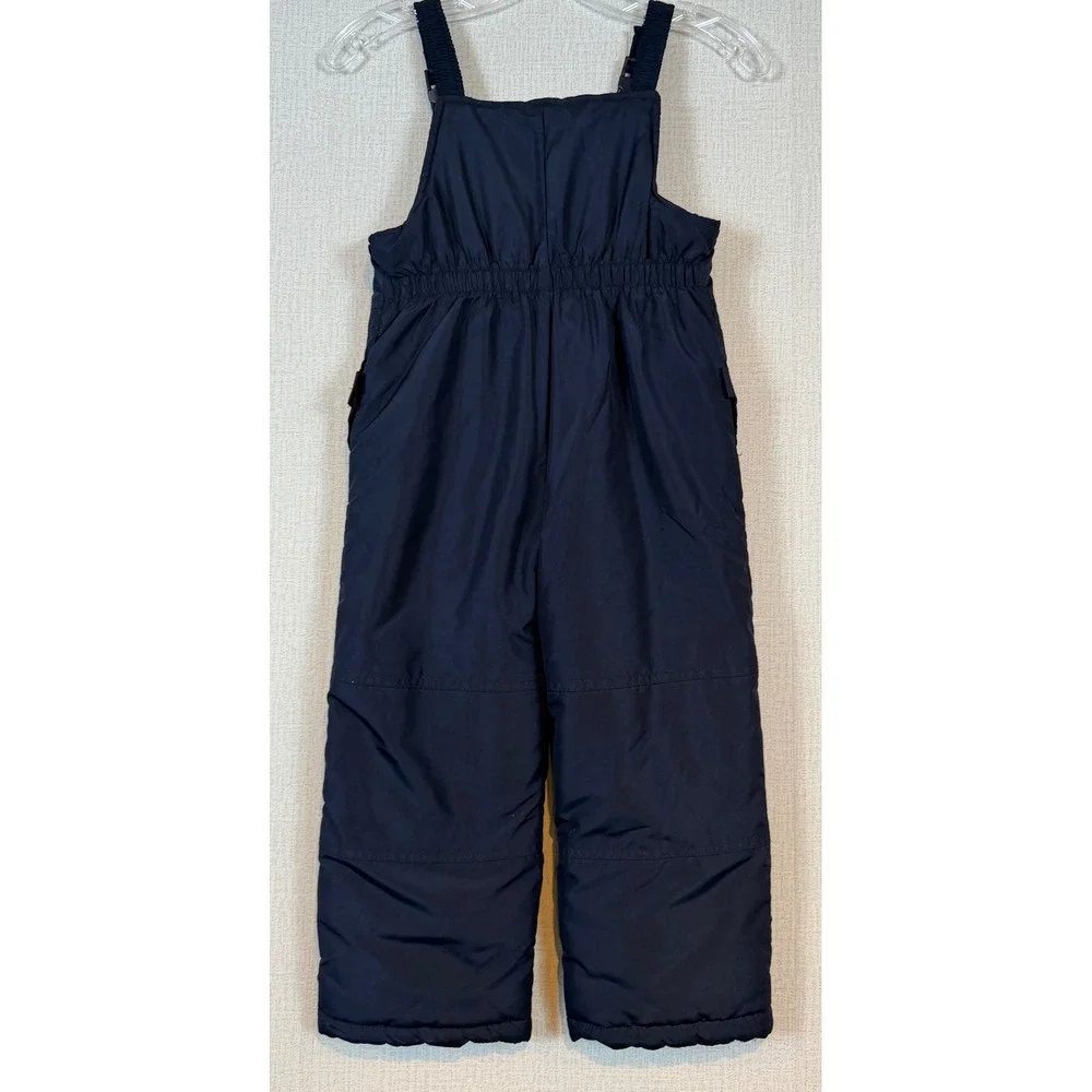 London Fog Kids Navy‎ Blue Insulated Snow Bibs Overalls Size M 5-6 Winter Sport